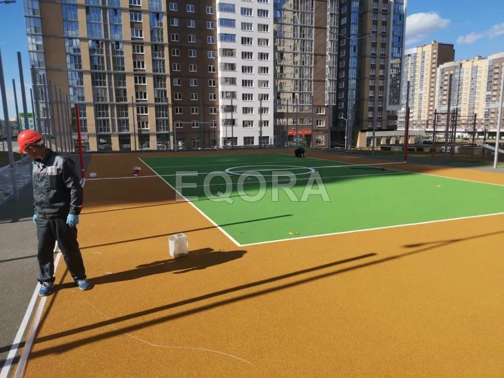 Из чего состоит бесшовное резиновое покрытие в Котельнике?